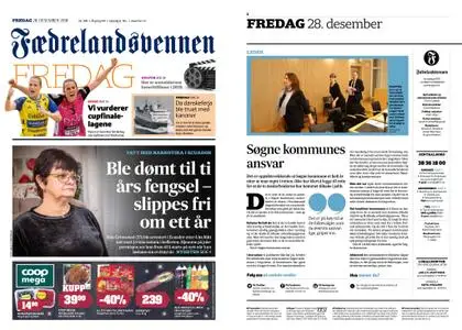 Fædrelandsvennen – 28. desember 2018