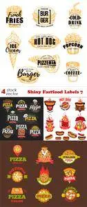 Vectors - Shiny Fastfood Labels 7