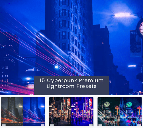 15 Cyberpunk Premium Lightroom Presets