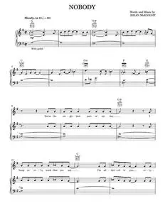 Nobody - Vanessa Williams & Brian McKnight (Piano-Vocal-Guitar)