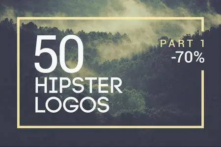 CreativeMarket - 50 Hipster Logos (Vol. 1-5)