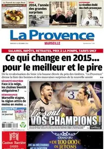 La Provence Marseille Du Mercredi 31 Décembre 2014