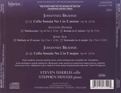Steven Isserlis, Stephen Hough - Brahms: Cello Sonatas; Dvořák, Suk: Cello Showpieces (2005)