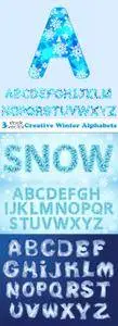 Vectors - Creative Winter Alphabets