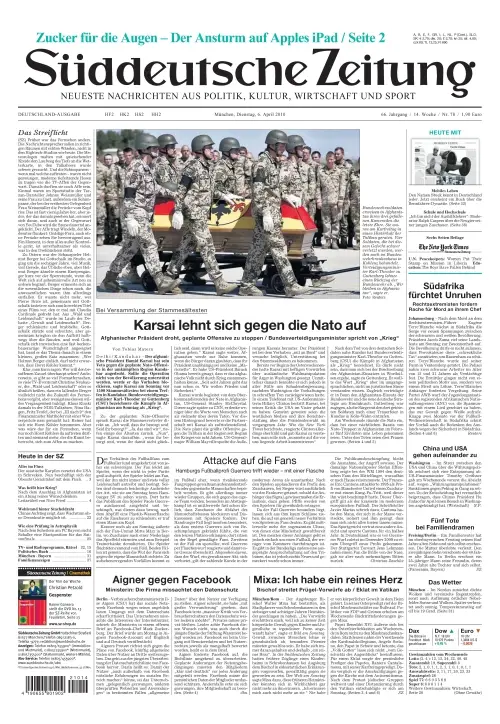 Sueddeutsche Zeitung vom 06.04.2010