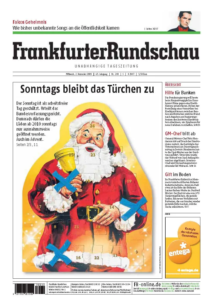 Frankfurter Rundschau vom 2. Dezember 2009