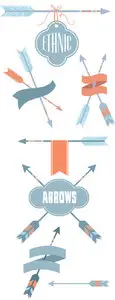 Ethnic Arrows Vector Elements Set 1