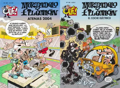 Mortadelo y Filemón. Olé 3ª colección: Atenas 2004 (#169) y El coche electrico (#196)