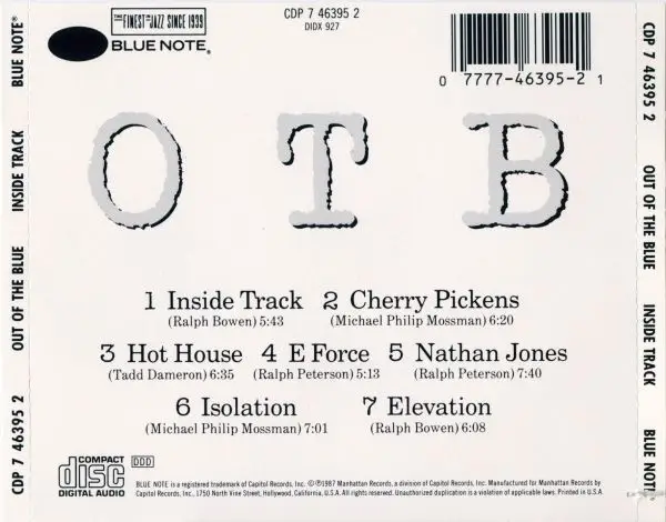 Out Of The Blue - Inside Track (1987) {Blue Note}