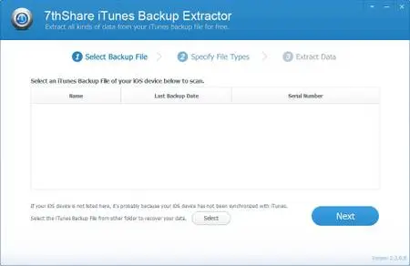 7thShare iTunes Backup Extractor 2.8.8.8