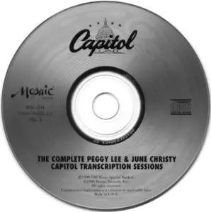Peggy Lee & June Christy - The Complete Capitol Transcription Sessions 1945-1949 (1998) {5CD Set Mosaic MD5-184}