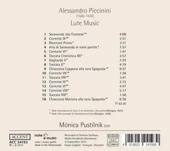 Mónica Pustilnik - Alessandro Piccinini: Lute Music (2014)