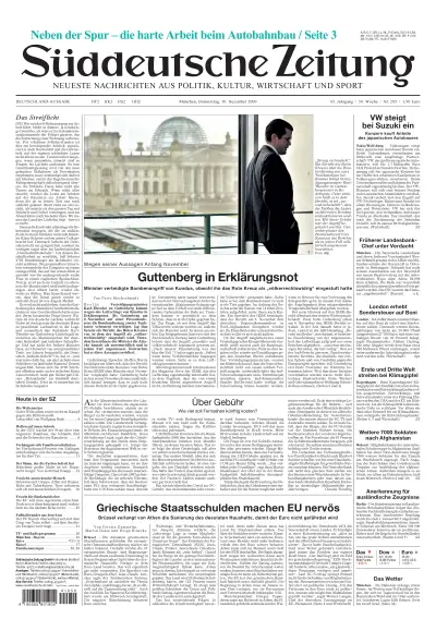 Sueddeutsche Zeitung vom 10.12.2009