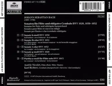 Aurèle Nicolet, Karl Richter - Johann Sebastian Bach: Flöten-Sonaten (1989)