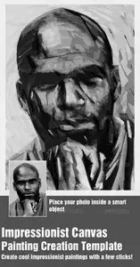 GraphicRiver Impressionist Canvas - Painting Template