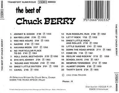 Chuck Berry - The Best Of... (1983) {Chess/Vogue West Germany}