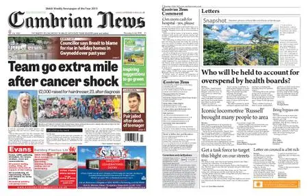 Cambrian News Arfon & Dwyfor – 05 July 2019