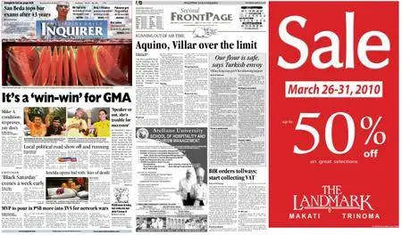 Philippine Daily Inquirer – March 27, 2010