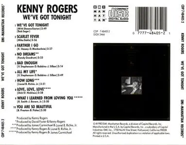 Kenny Rogers - We've Got Tonight (1983) [1990, Reissue]