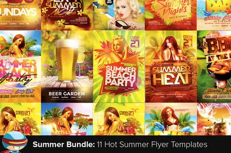 CreativeMarket - Flyerheroes Summer Flyer Bundle