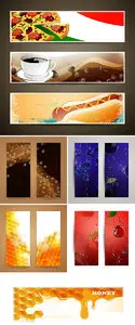 Stock: Vector Illustration of Food and Coffee Banners