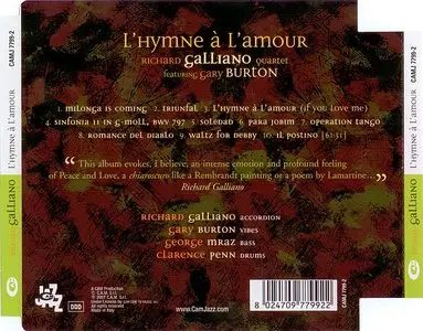 Richard Galliano Quartet - L'Hymne A L'Amour (2007) [Repost]