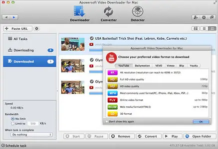 Apowersoft Video Downloader for Mac 1.7.1