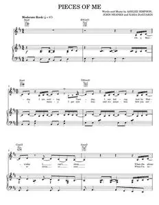 Pieces Of Me - Ashlee Simpson, Kara DioGuardi (Piano-Vocal-Guitar)