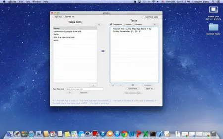 GTasks v1.3 Mac OS X