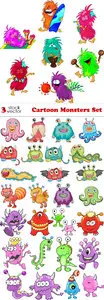 Vectors - Cartoon Monsters Set