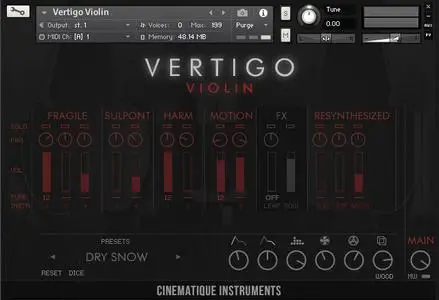 Cinematique Instruments Vertigo Violin KONTAKT