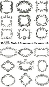 Vectors - Swirl Ornament Frames 26