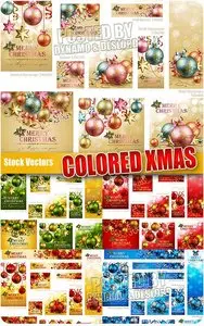 Colored Christmas - Stock Vectors