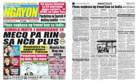 Pilipino Star Ngayon – Abril 29, 2021