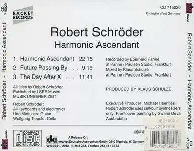 Robert Schroeder - Harmonic Ascendant (1979) {Racket Records CD 715020 rel 1990}