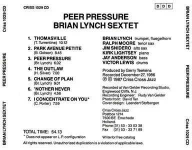 Brian Lynch Sextet – Peer Pressure (1986) (Repost By Request)