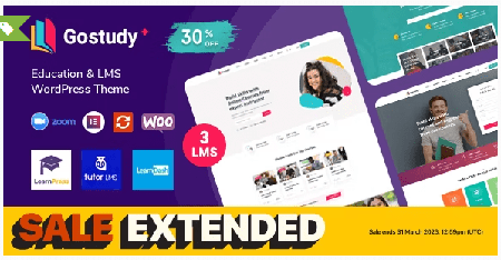 Themeforest - Gostudy v2.3.3 - Education WordPress Theme 31678101 NULLED