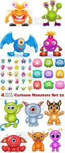 Vectors - Cartoon Monsters Set 21