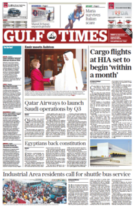 Gulf Times - Qatar, 17. Januar 2014