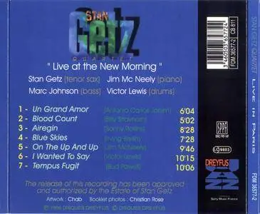 Stan Getz Quartet - Live In Paris (1996) (Repost)