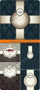 Luxury vintage vector backgrounds set 2