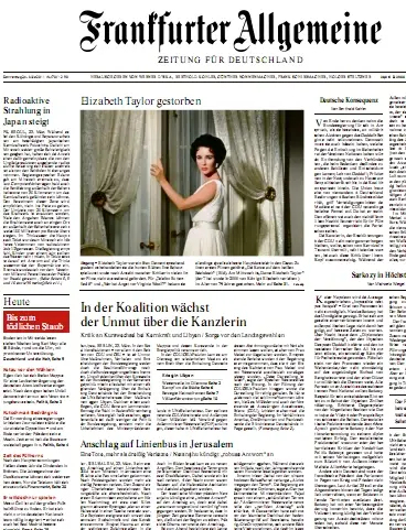 Frankfurter Allgemeine Zeitung mit RMZ vom 24. März 2011