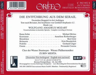 Zubin Mehta, Wiener Philharmoniker - Wolfgang Amadeus Mozart: Die Entführung aus dem Serail (1995)