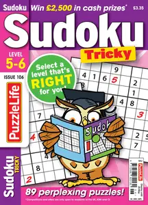 PuzzleLife Sudoku Tricky - April 2025
