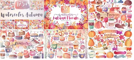 CM - Watercolor Autumn & Winter Bundle 959235