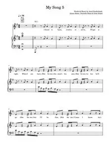 My song 5 - HAIM (Piano-Vocal-Guitar (Piano Accompaniment))