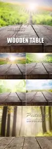Stock Photo - Wooden Table & Nature