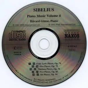 Jean Sibelius - Piano Music Vol. 4 - Havard Gimse (2003) {Naxos 8.555363}