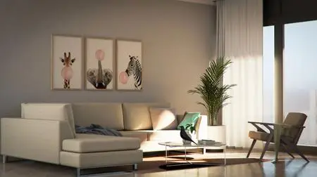 Vray 5 for Sketchup Interior Masterclass | Living Room Design | Interior Design Course