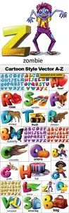 Cartoon Style Vector Alphabet